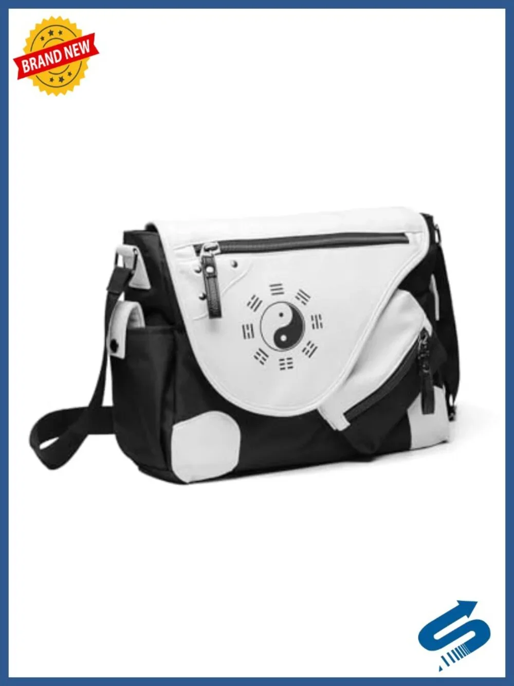Canvas Crossbody Messenger Bag for Men, Fits 15 Inch Laptop, Streetwear